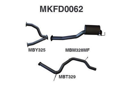 Falcon AU V8 IRS Sedan 3in CatBack Muffler/Tailpipe