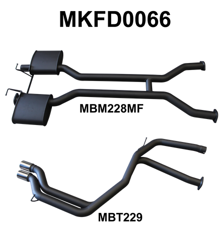 Falcon AU V8 IRS SDN 2.5in Dual Catback Tailpipe