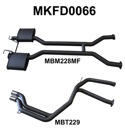 Falcon AU V8 IRS SDN 2.5in Dual Catback Tailpipe