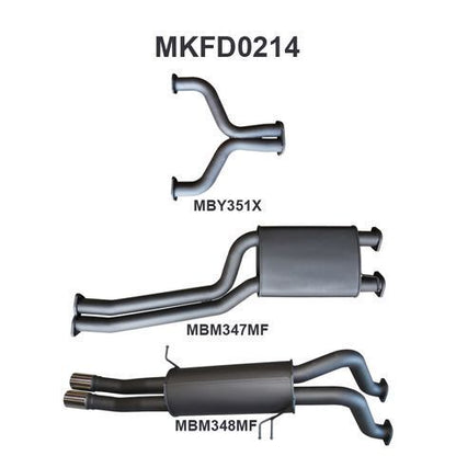 FG V8 Ute 2.5in Dual CatBack Muffler/Muffler