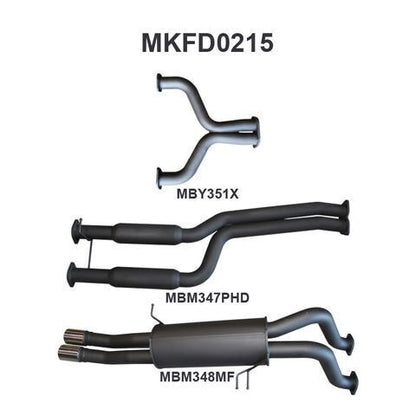 FG V8 Ute 2.5in Dual CatBack Hotdog/Muffler