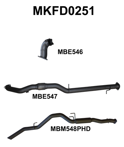 Ford PJ, PK Ranger 3.0L Manual Without Cat, Hotdog