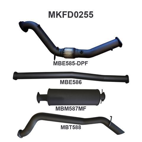 Ford PX2 Ranger 3.2L Turbo Back Without Cat, With Muffler