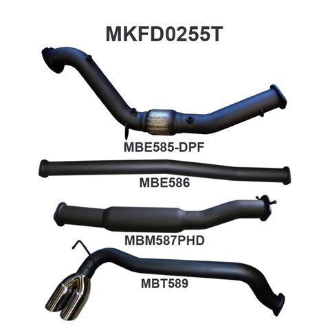 Ford PX2 Ranger 3.2L Turbo Back Without Cat Twin Tip Side Exit
