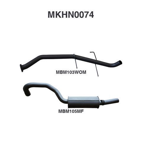 VG VP VR V6 V8 Ute 2.5in Catback WOM/Muffler