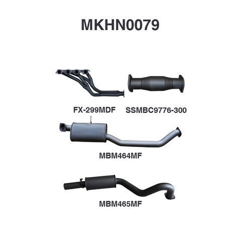VN VP VR VS UTE 5.0L V8 MANUAL FULL 3IN SYSTEM WITH CAT & DUAL MUFFLERS
