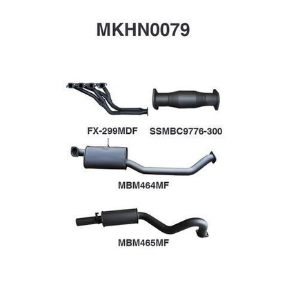 VN VP VR VS UTE 5.0L V8 MANUAL FULL 3IN SYSTEM WITH CAT & DUAL MUFFLERS