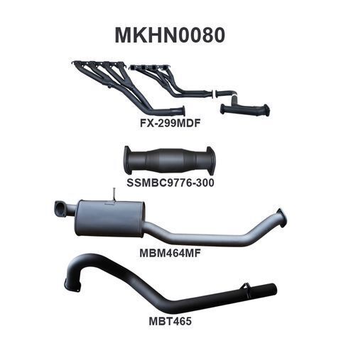 VN VP VR VS UTE 5.0L V8 MANUAL 3IN SYSTEM WITH CAT & CENTRE MUFFLER ONLY
