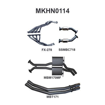 VT 5L Sedan 2.5in Dual With Extractors Muffler/Tailpipe