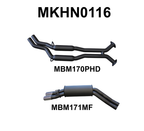 VT - VZ V8 Sedan 2.5in Dual Catback Hotdog/Muffler
