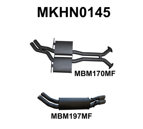 VX VY V8 Monaro 2.5in Dual Catback Muffler/Muffler
