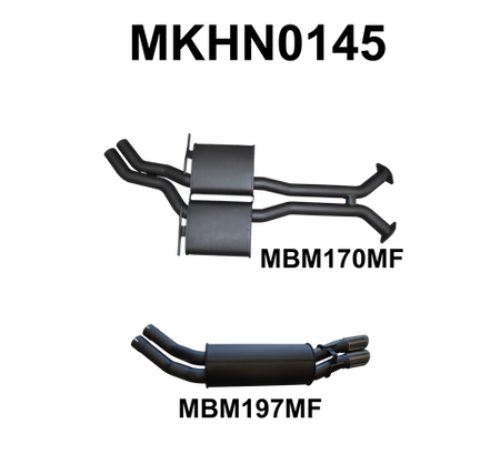 VX VY V8 Monaro 2.5in Dual Catback Muffler/Muffler