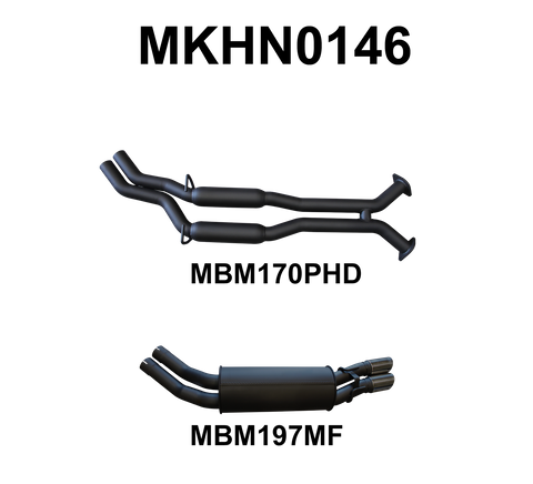 VX VY V8 Monaro 2.5in Dual Catback Hotdog/Muffler