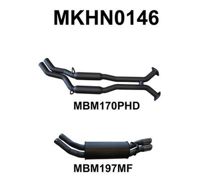 VX VY V8 Monaro 2.5in Dual Catback Hotdog/Muffler
