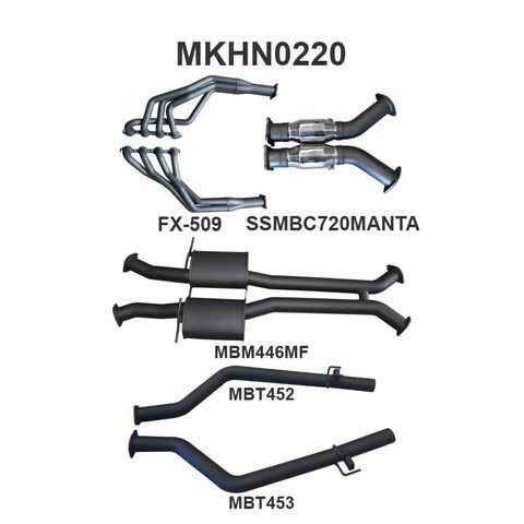 VY VZ Maloo 3in Dual With 1 7/8 in Extractors Muffler/Tailpipe