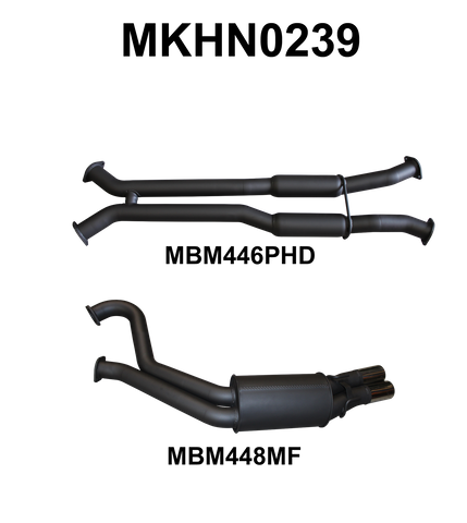 VU VY VZ V8 Ute 3in Dual Catback Hotdog/Muffler