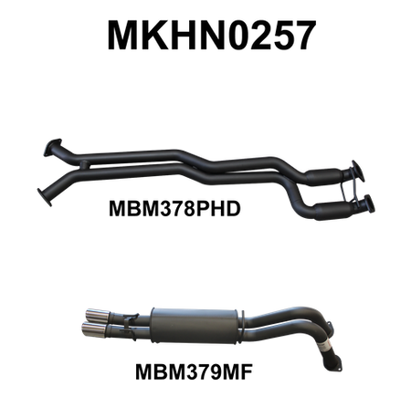 VY VZ V8 1 ton 2.5in Dual Catback Hotdog/Muffler