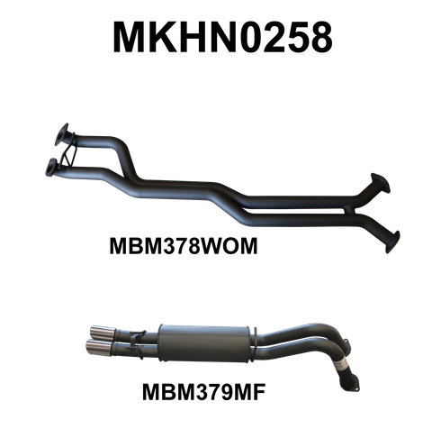 VY VZ V8 1 ton 2.5in Dual Catback WOM/Muffler