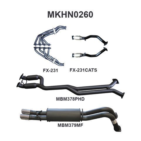 VY VZ V8 AWD Ute 2.5in Dual With Extractors Hotdog/Muffler