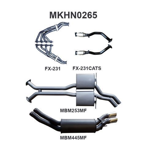 VY VZ V8 AWD Wagon 2.5in Dual With Extractors Muffler/Muffler