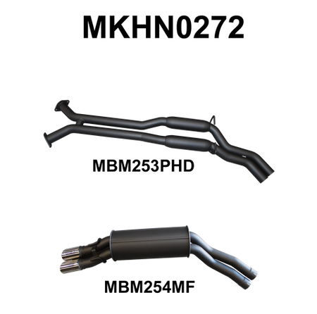 VT - VZ V8 Wagon 2.5in Dual Catback Hotdog/Muffler