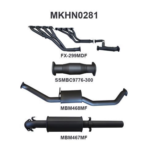 VP VR VS Statesman V8 IRS Auto 3in With Extractors Muffler