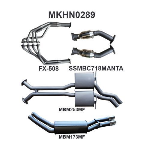 WH Statesman V8 2.5in Dual With Extractors Muffler/Muffler