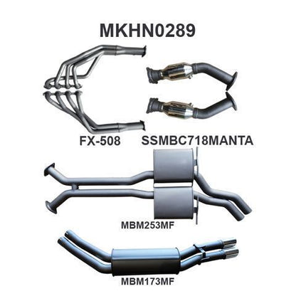 WH Statesman V8 2.5in Dual With Extractors Muffler/Muffler