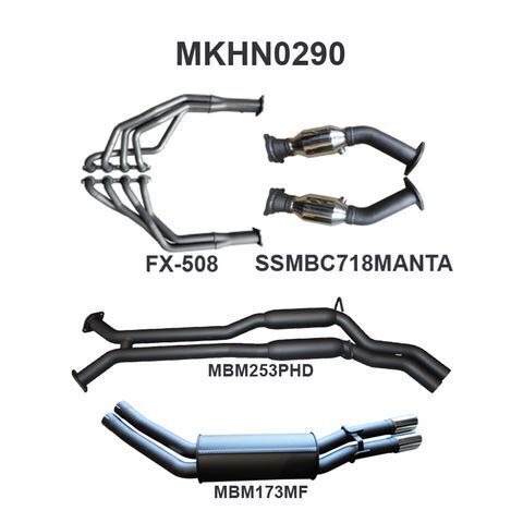 WH Statesman V8 2.5in Dual With Extractors Hotdog/Muffler