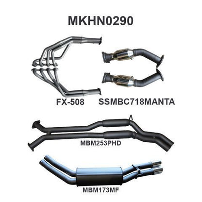 WH Statesman V8 2.5in Dual With Extractors Hotdog/Muffler