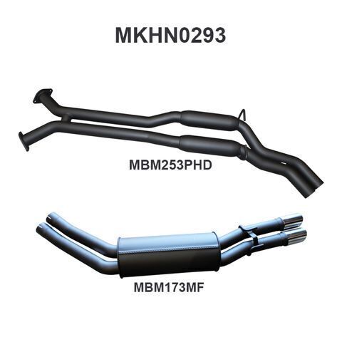 WH Statesman V8 2.5in Dual Catback Hotdog/Muffler