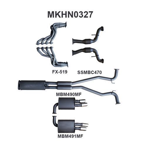 VF V8 Sedan Wagon 2.5in With Extractors Muffler/Muffler