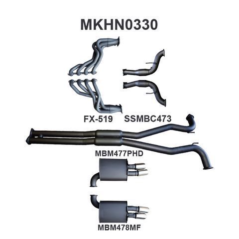 VF V8 Sedan Wagon 3in With 1 7/8 in Extractors Hotdog/Muffler