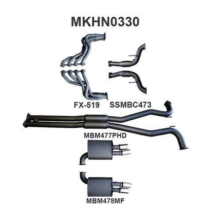 VF V8 Sedan Wagon 3in With 1 7/8 in Extractors Hotdog/Muffler