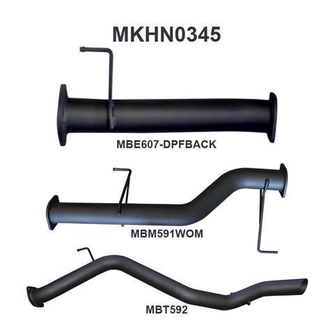 TRAILBLAZER 2.8L DPF BACK WITHOUT MUFFLER