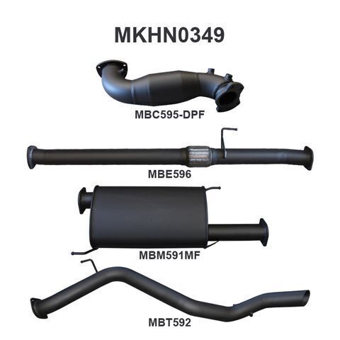 TRAILBLAZER 2.8L TURBO BACK WITH CAT & MUFFLER