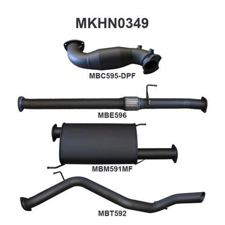 TRAILBLAZER 2.8L TURBO BACK WITH CAT & MUFFLER