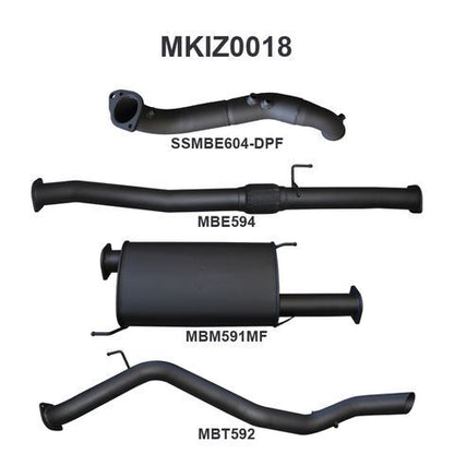 MU-X 2017 ON 3.0L DPF TURBO BACK WITHOUT CAT