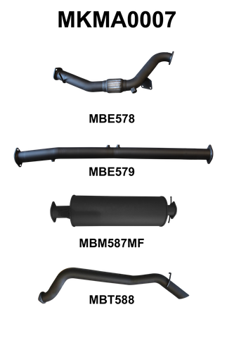 BT50  DPF 3.2L WITHOUT Cat, Muffler