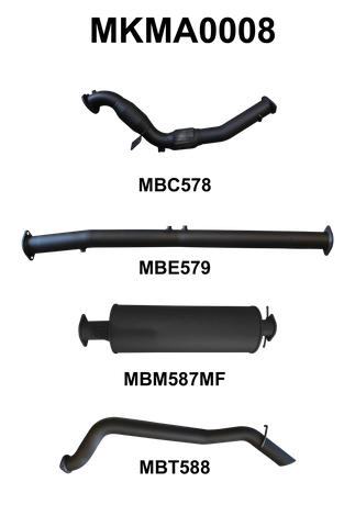 BT50 DPF 3.2L WITH Cat, Muffler