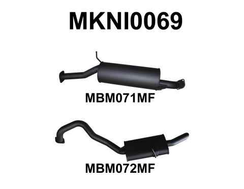 Patrol GU 4.5L 2.5in Cat Back Exhaust System Muffler & Muffler