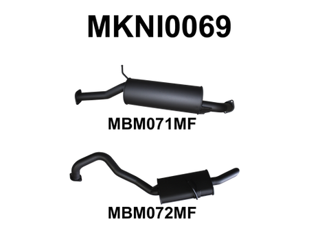 Patrol GU 4.5L 2.5in Cat Back Exhaust System Muffler & Muffler