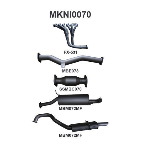 Patrol GU 4.8L Full System with Centre & Rear Muffler