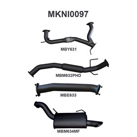 Patrol Y62 V8 5.6L Wagon 3in Catback With Hotdog/Muffler
