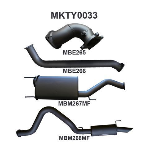 HDJ100 4.2L TD WAGON 3in CENTRE & REAR MUFFLERS