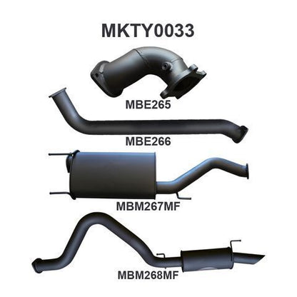 HDJ100 4.2L TD WAGON 3in CENTRE & REAR MUFFLERS