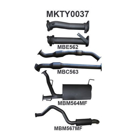VDJ200 2.5in With Cat Muffler C&R, Dump Tip