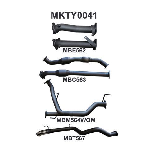 VDJ200 2.5in With Cat NO Mufflers, Dump Tip