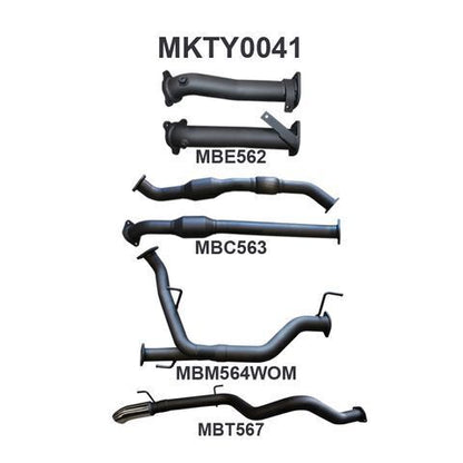VDJ200 2.5in With Cat NO Mufflers, Dump Tip