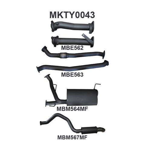 VDJ200 2.5in NO Cat Muffler C&R, Dump Tip